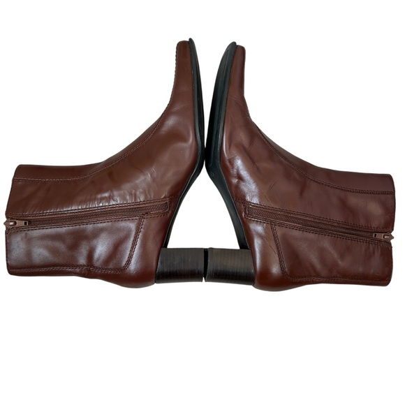 ANN MARINO Women's Carrie Boot Camel/Cognac Ankle Slim Silhouette Sq. Toe‎ 8.5 - Picture 4 of 15